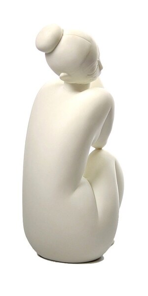 Modigliani Abstract Female Nude Kneeling Statue from Sketch Sculpture
